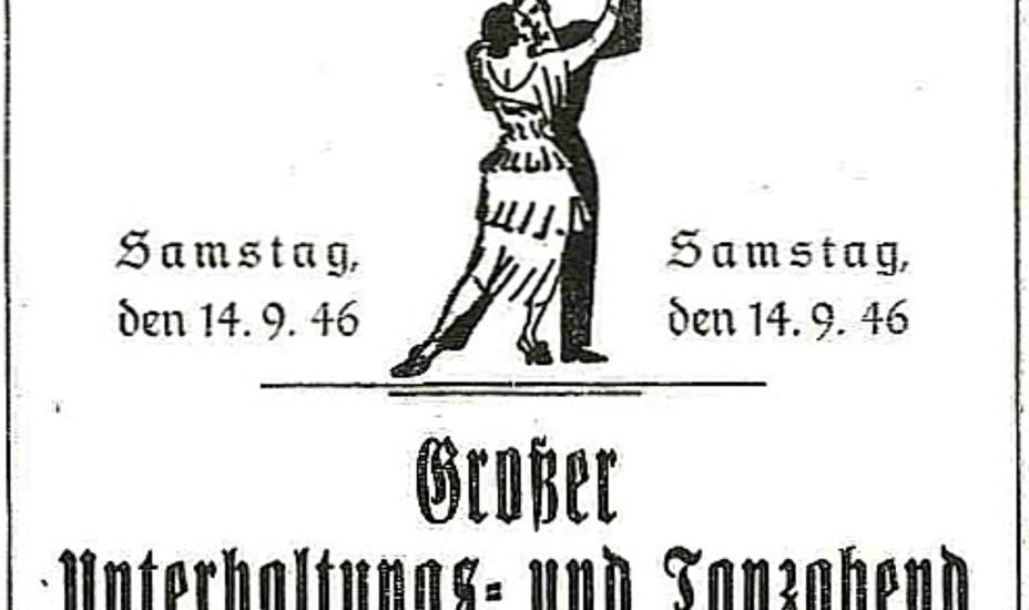Unterhaltungs­abende wenige Monate nach dem Zweiten Weltkrieg