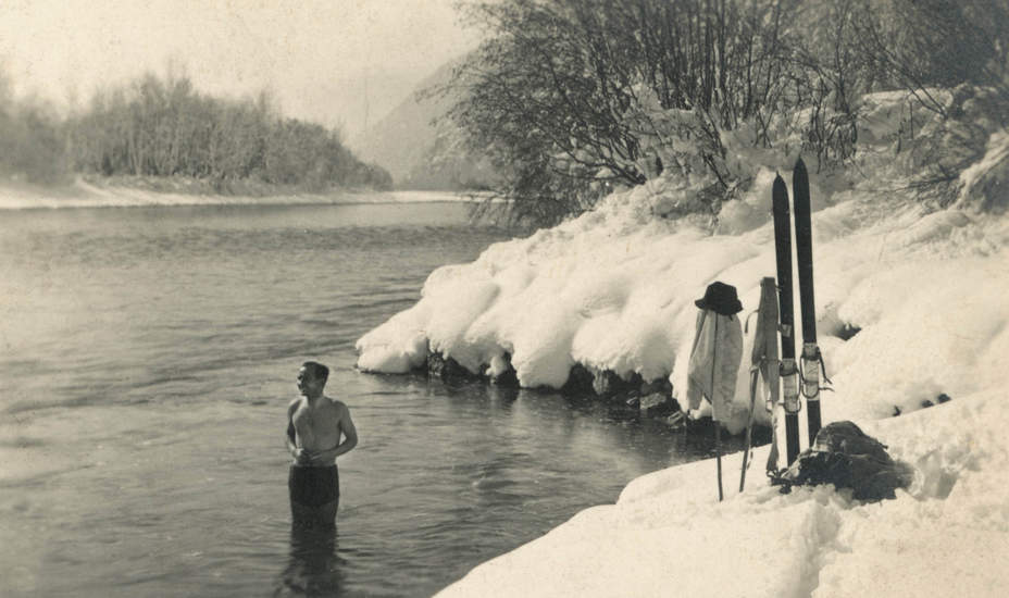 Winterliches Eisbaden im Inn