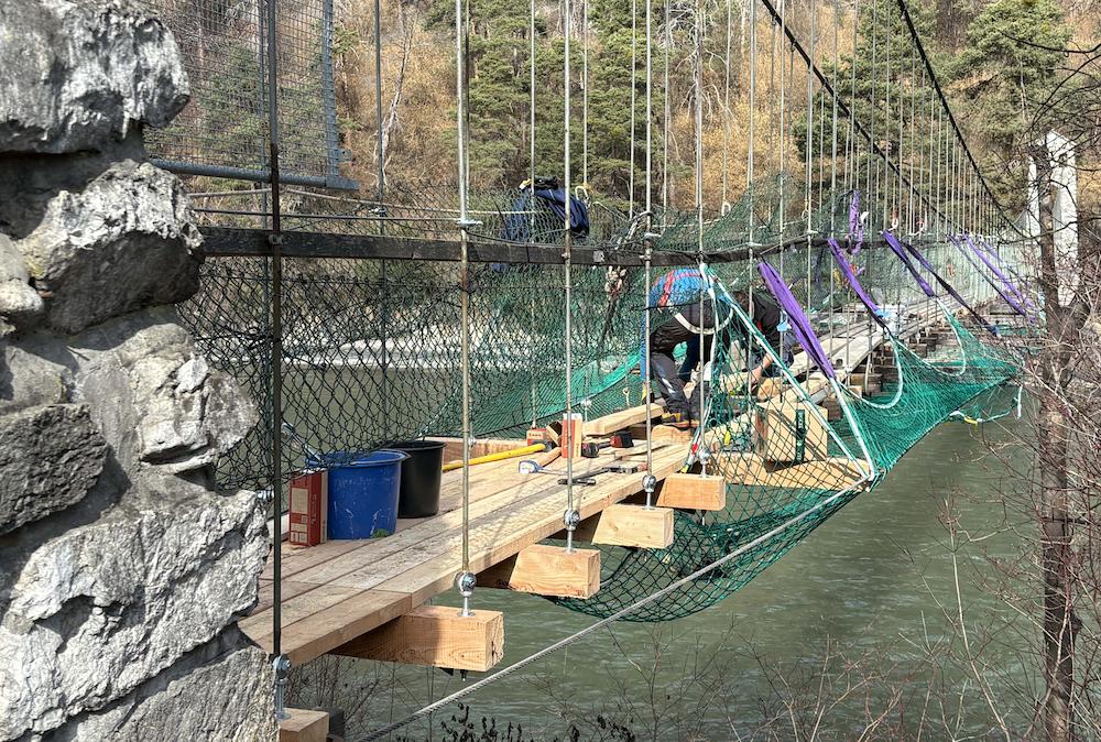 Hängebrücke bald wieder begehbar<br />