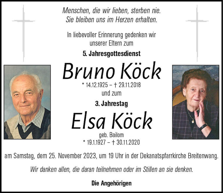 Bruno Köck und Elsa Köck