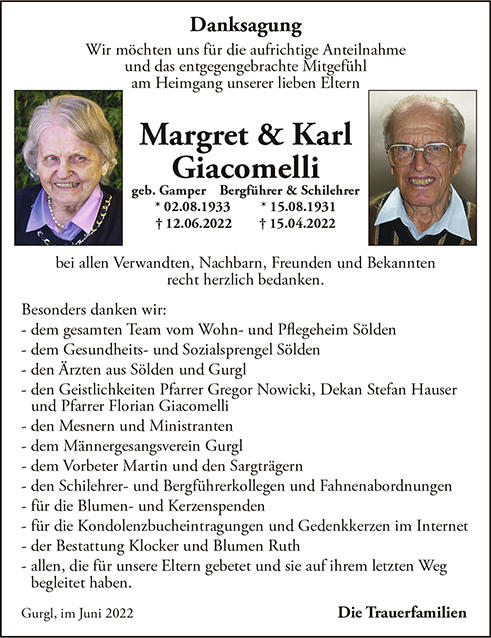 Margret & Karl Giacomelli